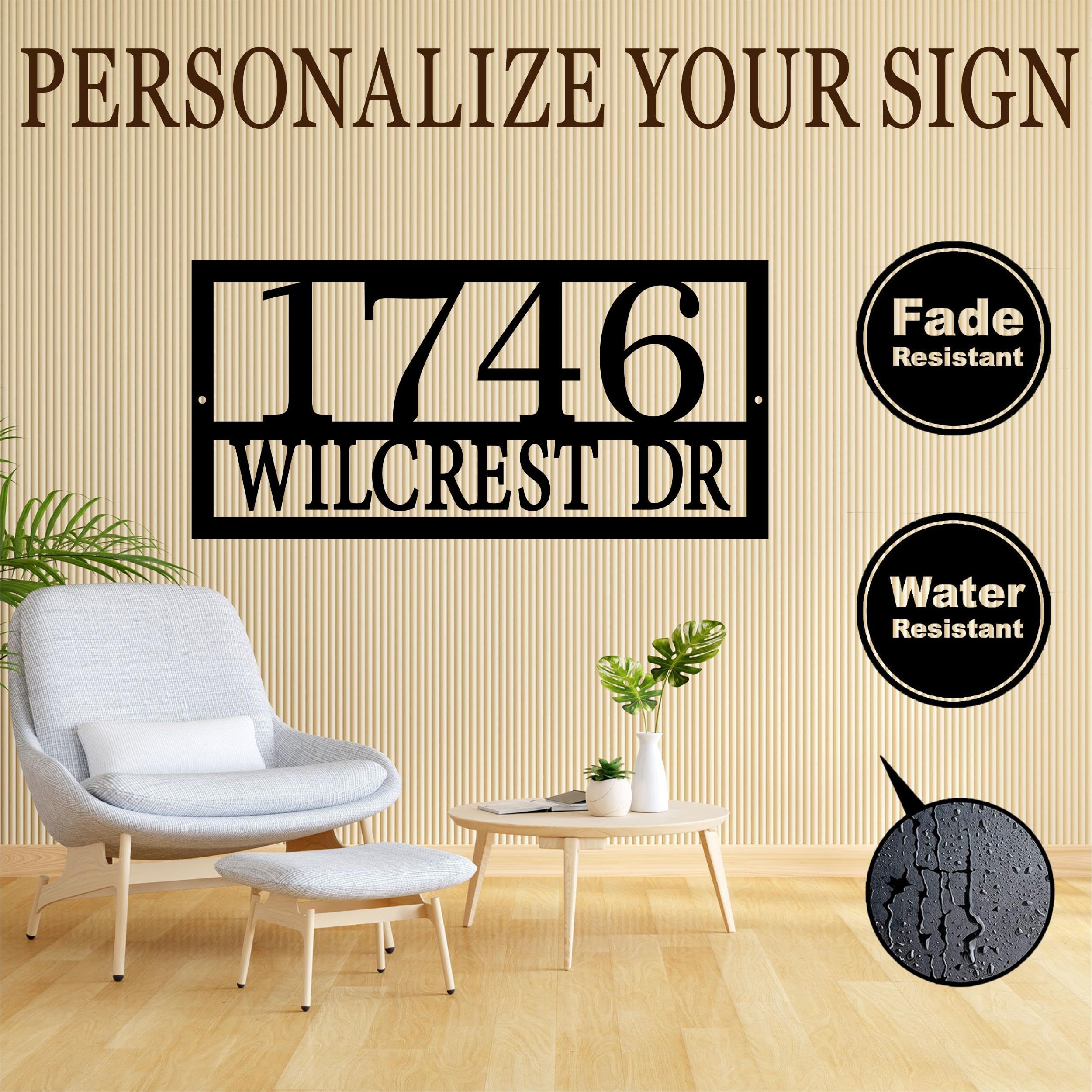 Custom Personalized Metal House Number Address Sign - Durable Outdoor Home Address Plaque for Mailbox, Front Door & Yard Decor - Perfect for Houses, Apartments & Gifts