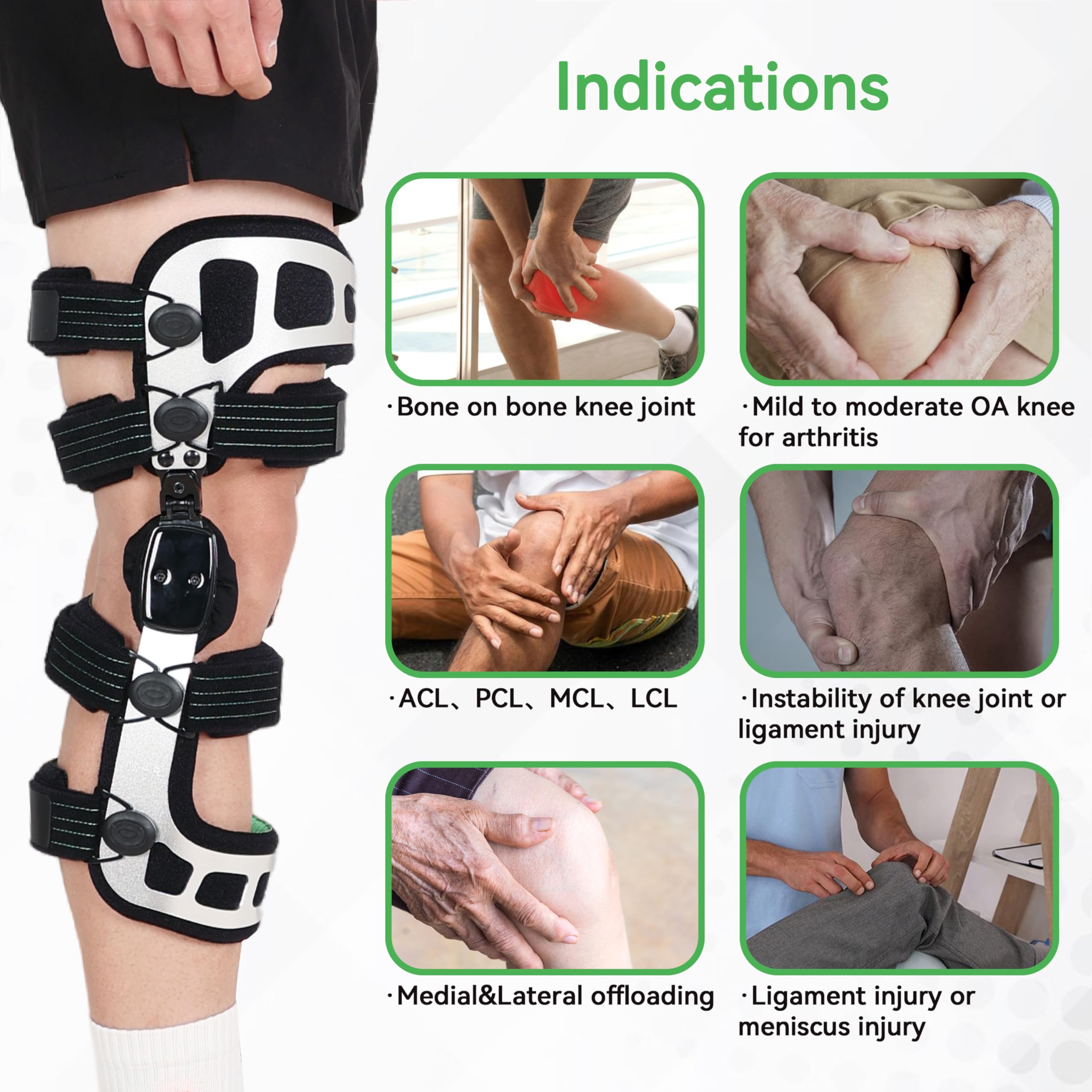 Orthomen OA Unloader Knee Brace for Men & Women - Support for Ligament & Meniscus Injuries, Osteoarthritis Relief - Right Side (Size S) - Ideal for Running, Hiking & Sports Recovery