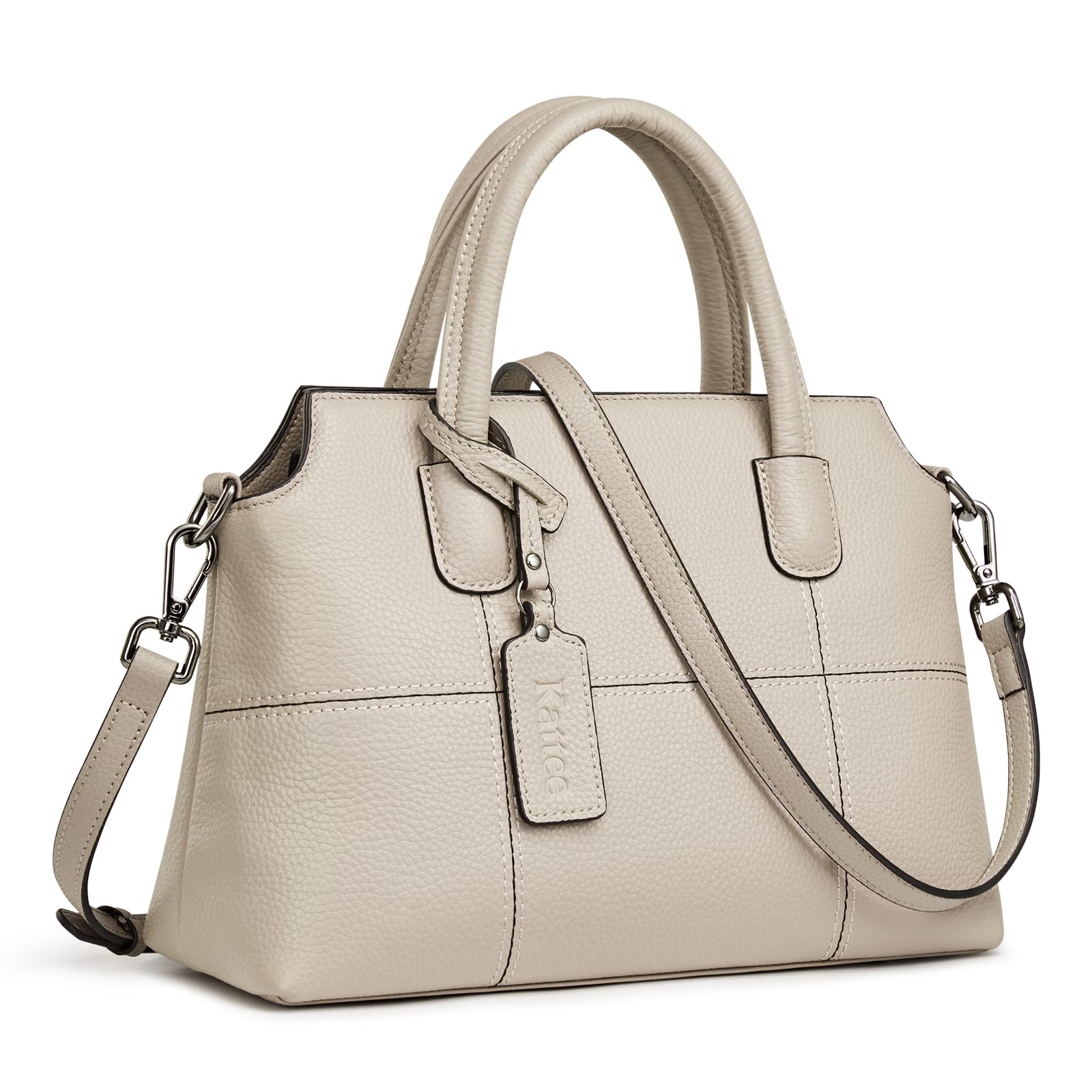 Kattee Genuine Leather Handbags for Women - Soft Hobo Satchel Shoulder Crossbody Purse | Fashionable Everyday Bag for Work, Travel & Date Night