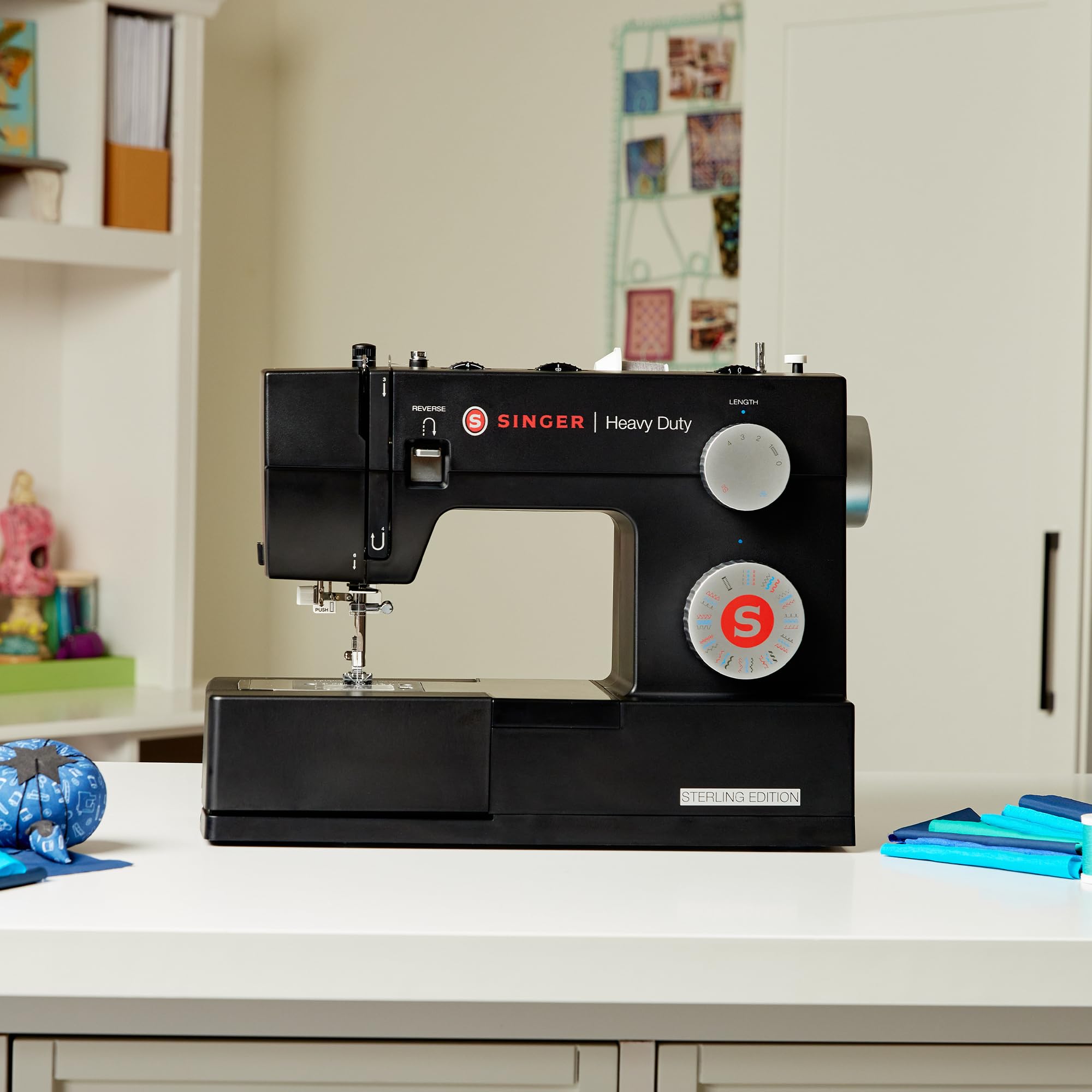 SINGER® 4432 Heavy Duty Sewing Machine with Accessory Kit | 110 Built-in Stitches, Strong Motor, Metal Frame, 1-Step Buttonhole | Perfect for Quilting, Denim, Leather & Home Decor Projects