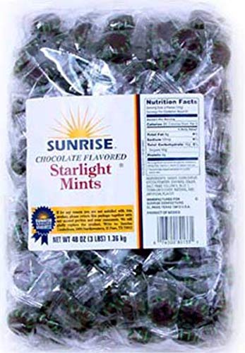 Sunrise Chocolate Flavored Starlight Mints - 3 Pound Bulk Bag (8 Bags per Case) - Perfect for Candy Buffets, Party Favors & Office Treats