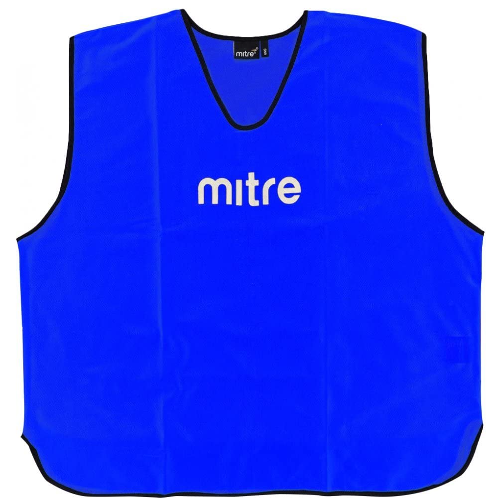 Mitre Core Training Football Bibs - Set of 25 Reversible Soccer Practice Vests for Team Drills & Youth Sports Training - Ideal for Football, Soccer & PE Classes