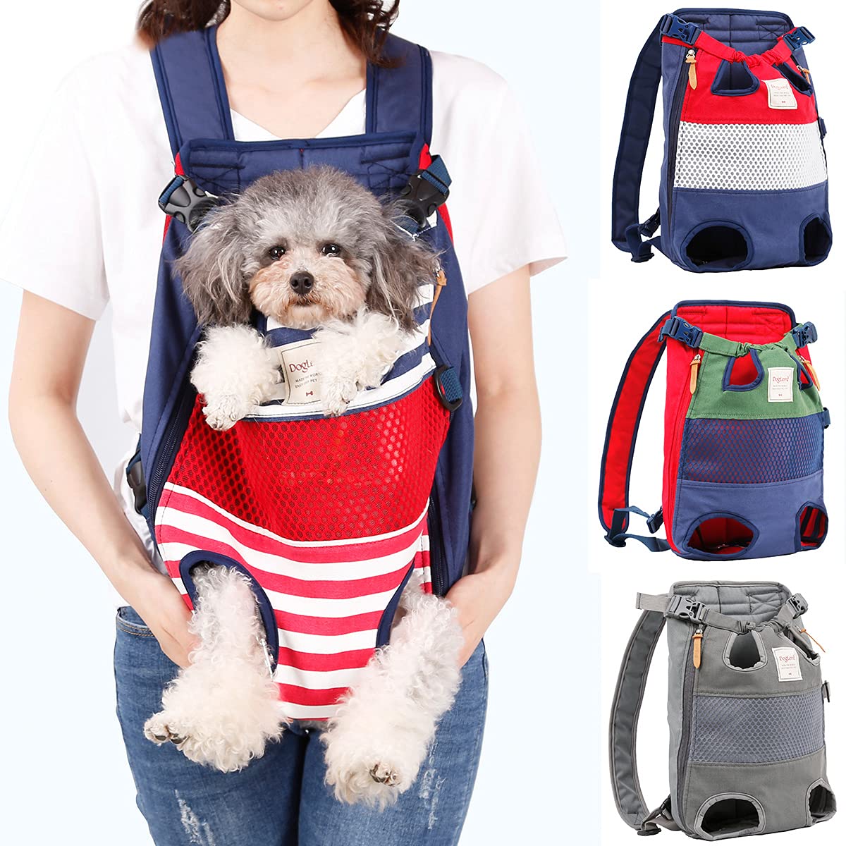 Pet Carrier Backpack for Dogs & Cats - Front-Facing Legs Out Design with Adjustable Padded Shoulder Straps | Perfect for Travel, Hiking, Walking & Outdoor Adventures
