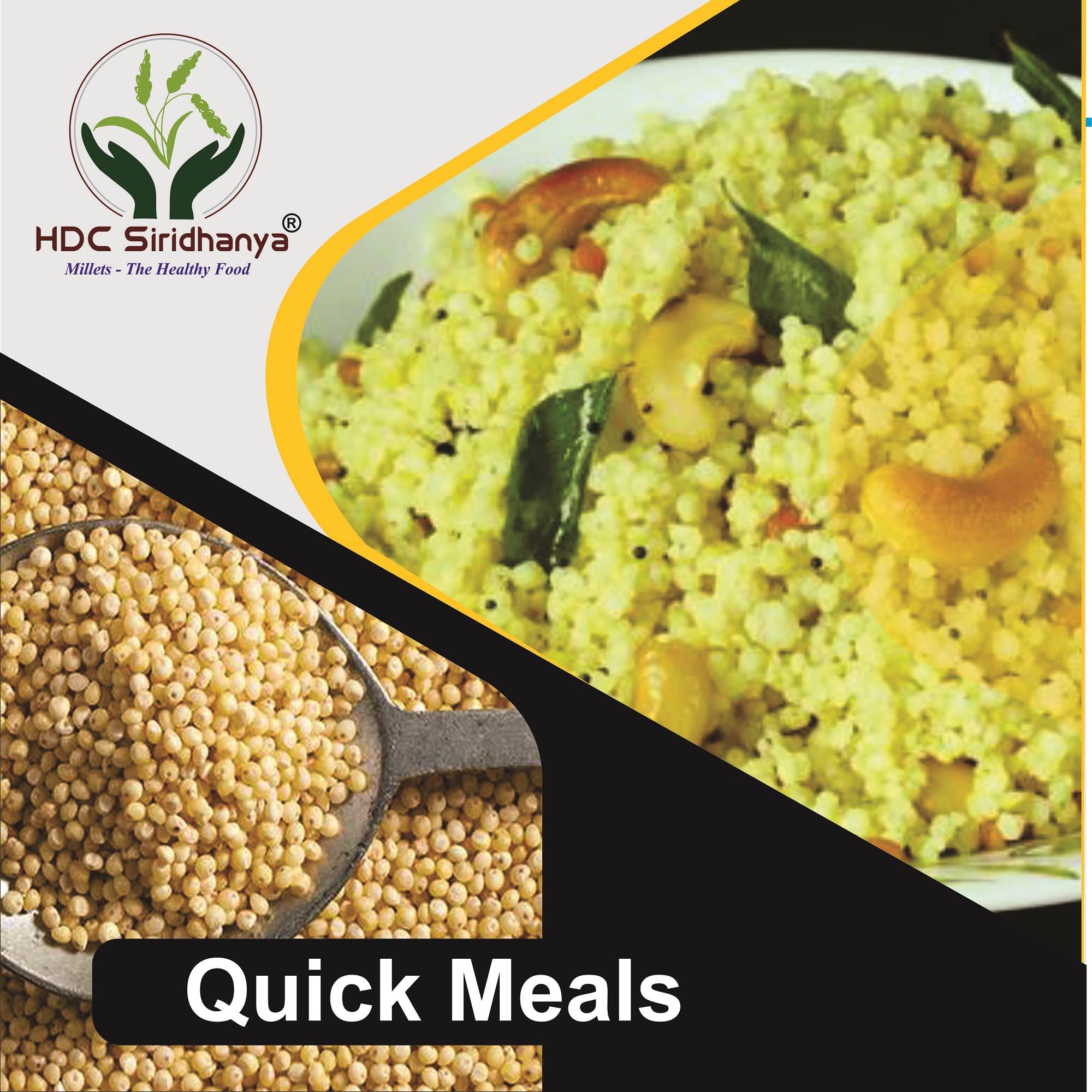 Organic Siridhanya Unpolished Millets - 5-Pack (Little, Foxtail, Kodo, Brown Top & Barnyard) 900g Each in Glass Jars | Healthy Gluten-Free Grain Alternative for Baking, Porridge & Vegan Recipes