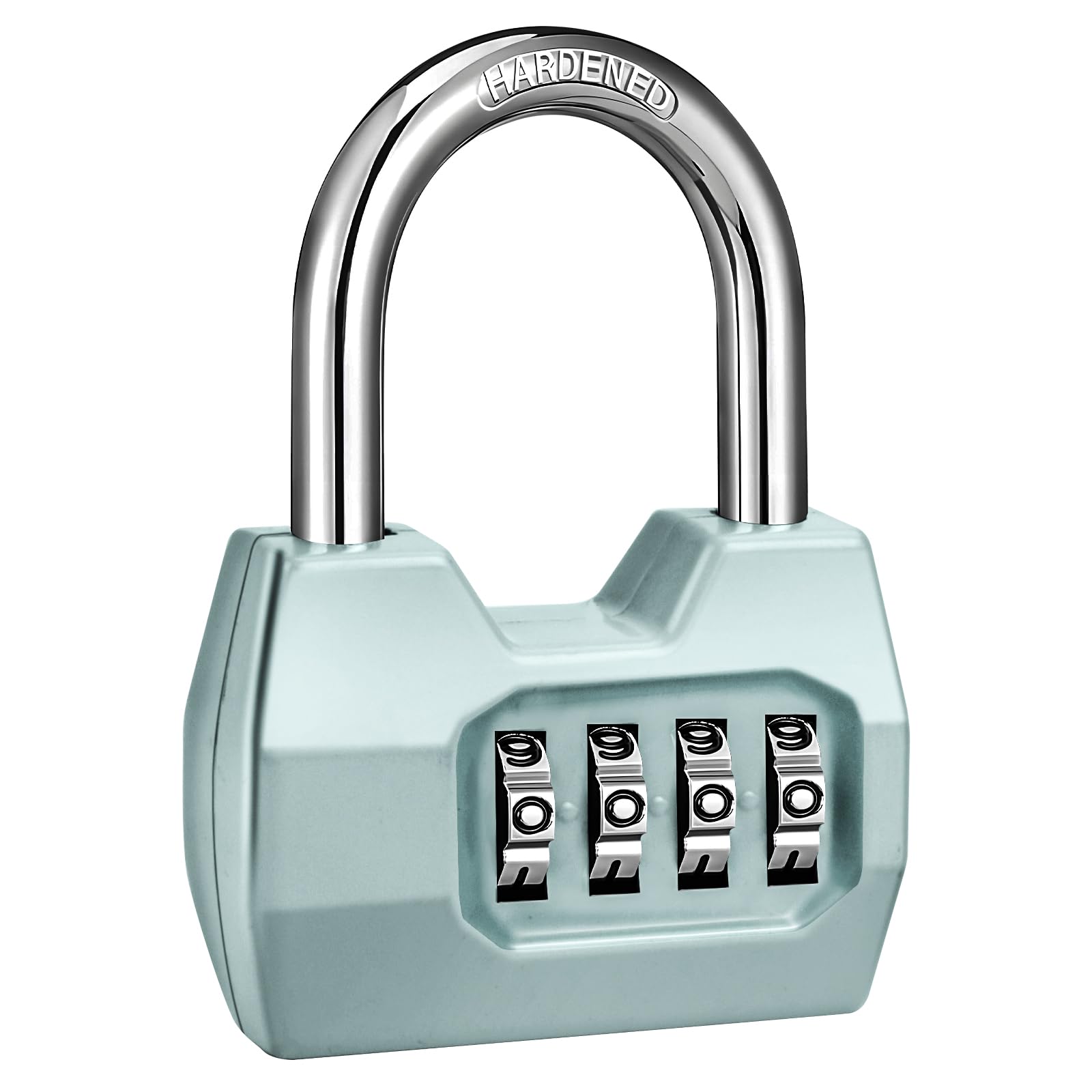 4-Digit Combination Lock - Waterproof Outdoor Padlock for Gym Locker, Gate & Shed (Turquoise)