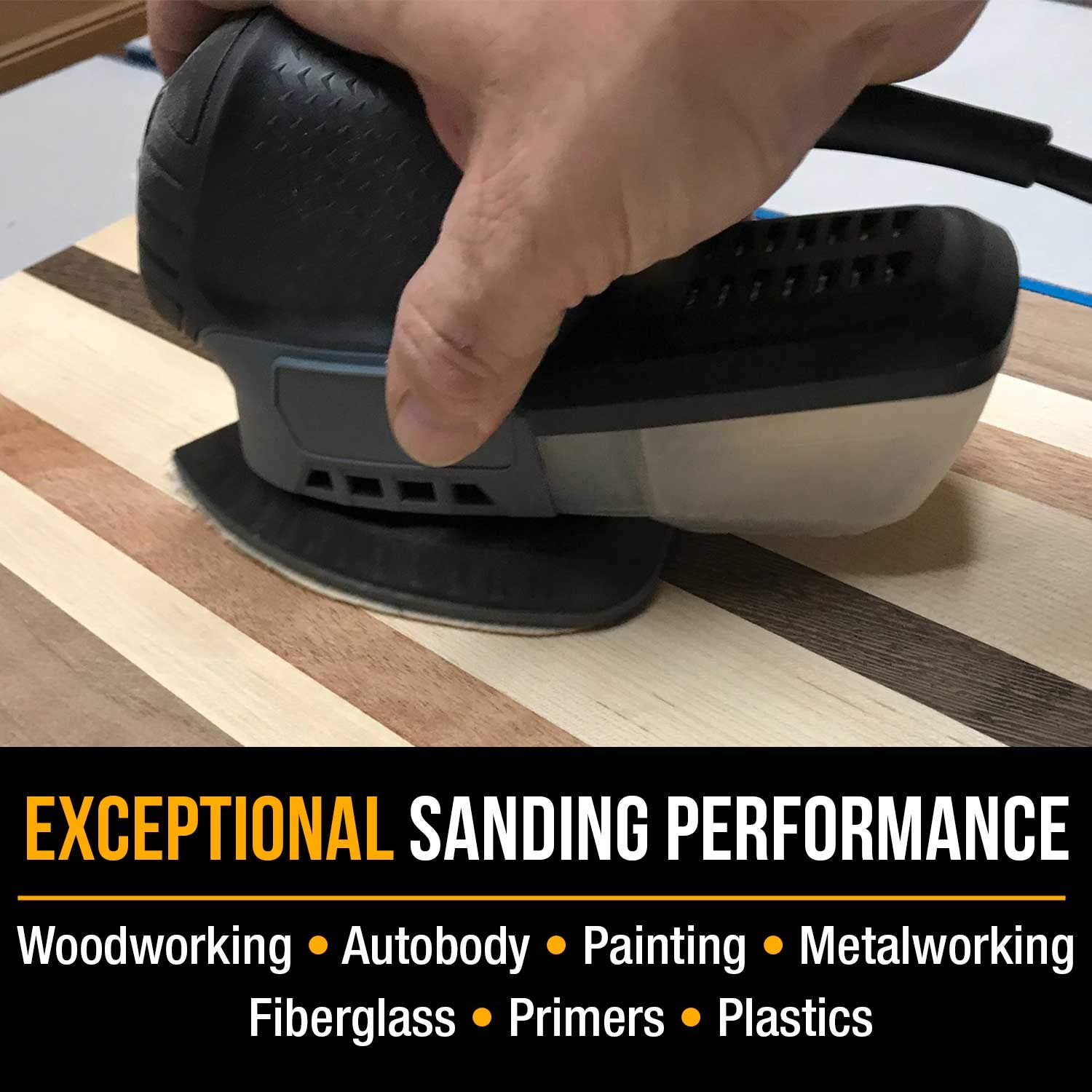 Premium 80 Grit Mouse Detail Sander Sandpaper Sheets - 24-Pack Triangle Hook & Loop Discs for Black & Decker - Woodworking, Auto Body Repair, DIY Craft Projects - Durable Grit for Smooth Finishing