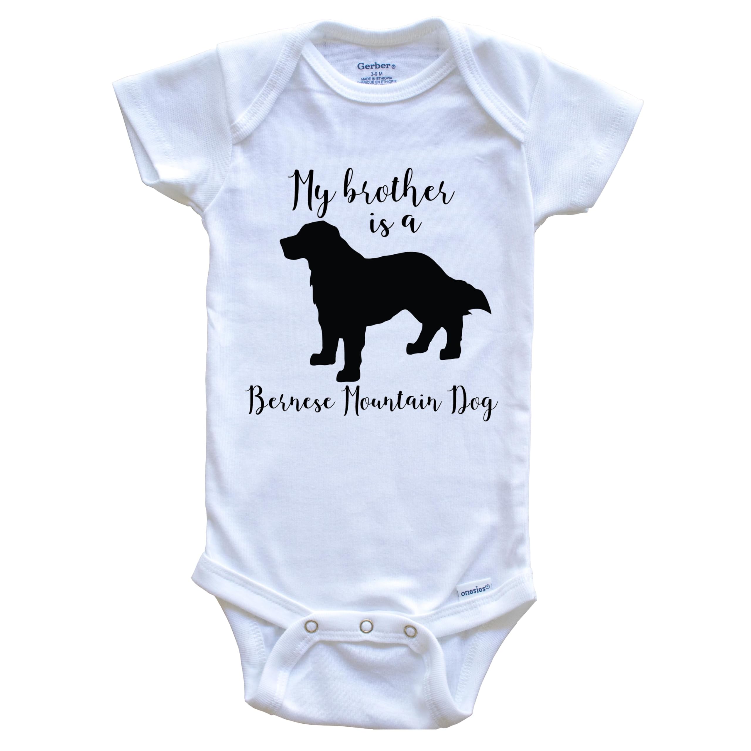 My Brother is a Bernese Mountain Dog - Adorable Bernese Mountain Dog Baby Bodysuit | Perfect for Newborns, Photo Shoots & Dog Lovers