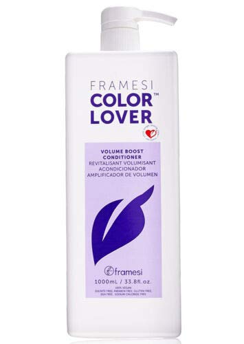 FRAMES Color Lover Volume Boost Conditioner for Colored Hair - 33.8 fl oz | Sulfate-Free, Hydrating & Volumizing Hair Care for Daily Use at Home or Salon