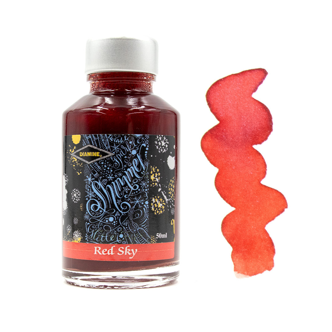 Diamine Shimmering Ink 50ml - Metallic Calligraphy & Fountain Pen Ink for Artistic Writing, Journaling, and Creative Projects