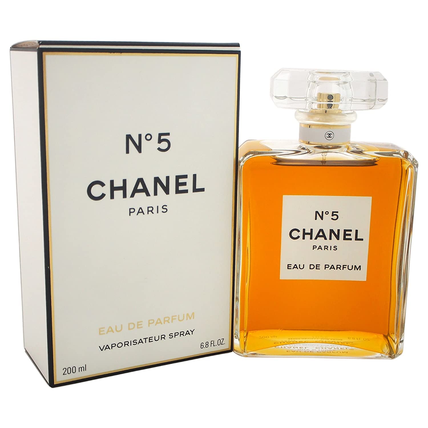 Chanel No.5 Eau de Parfum Spray for Women - 6.8 Fl Oz / 200ml Luxury Perfume | Romantic Date Night, Evening Out & Special Occasion Fragrance