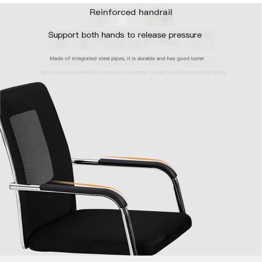 Ergonomic Mesh Office Chair - Adjustable Height, Lumbar Support & Breathable Backrest for Home Office, Conference Room, Gaming & Work (Black, Size A) - Perfect for Long Hours Sitting & Comfortable Workspace Setup