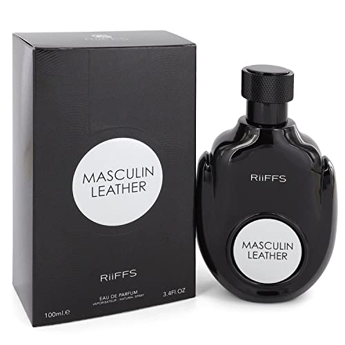 Premium Men's Cologne - Masculine Leather Scent Eau De Parfum Spray 3.4 oz - Long Lasting Fragrance for Confidence & Happiness | Perfect for Date Night, Office & Special Occasions