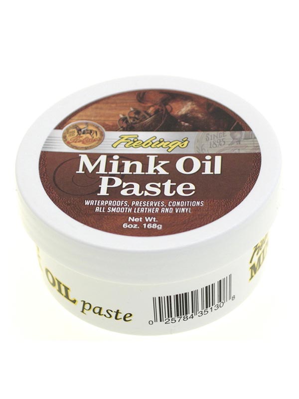 Fiebing's 03040 Mink Oil Paste 6oz - Leather Conditioner & Waterproofer for Boots, Shoes & Bags | Restores & Protects Leather | Ideal for Hiking, Work & Outdoor Gear