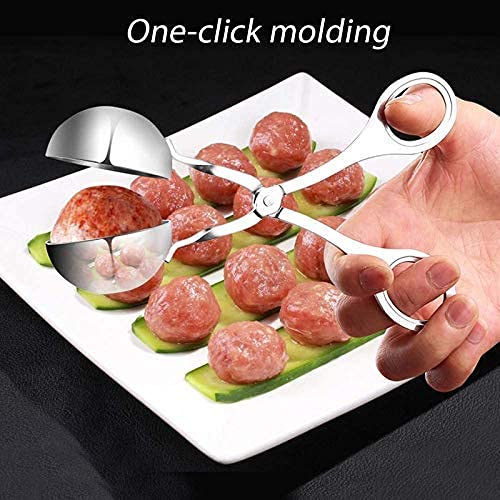 Premium Stainless Steel Meat Ball Maker & Cake Pop Maker - Non-Stick Melon Baller for Perfect Meatballs, Fish Balls & Rice Balls | Ideal for Home Cooking, Party Food Prep & Professional Kitchen Use