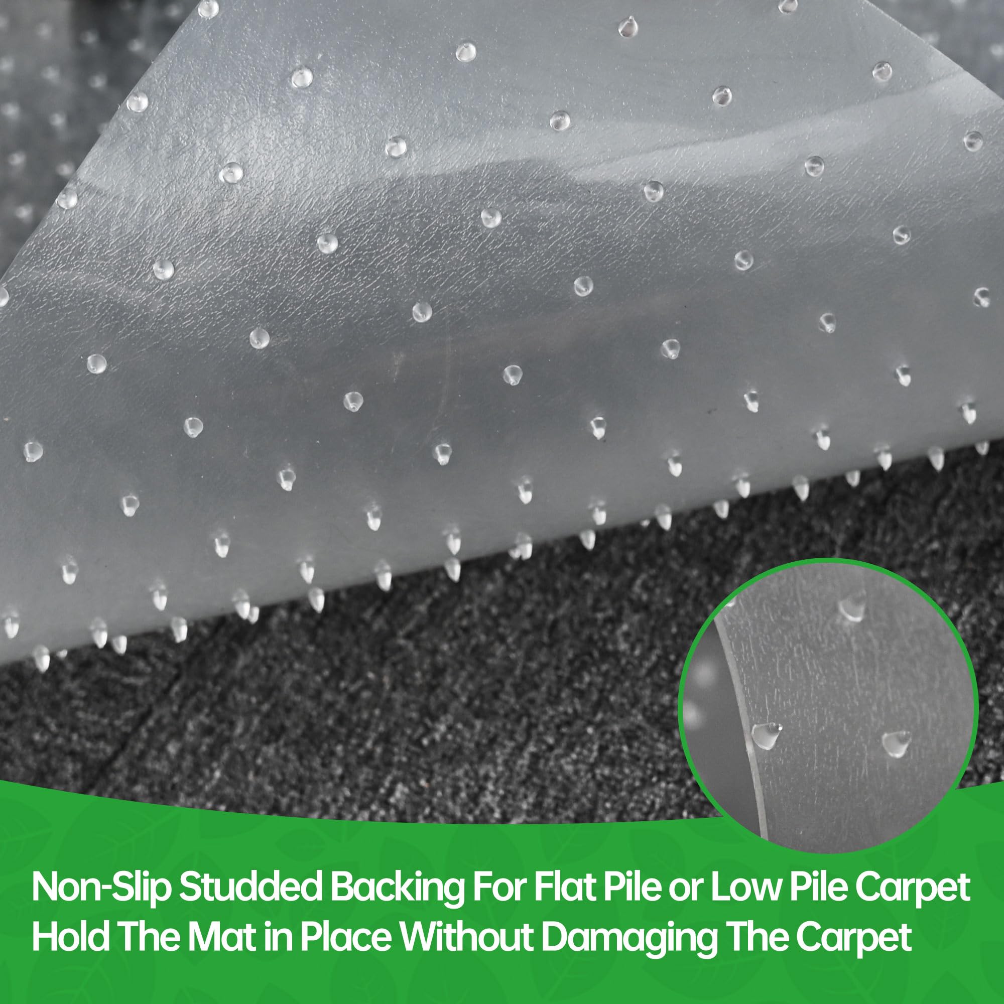 Clear Office Chair Mat for Low Pile Carpet - 55
