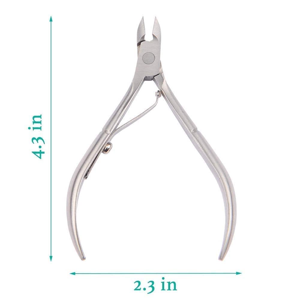 ZAUKY Professional Stainless Steel Nail Clippers for Thick Nails & Ingrown Toenails - Heavy Duty Toenail Trimmer & Pedicure Tool for Men & Women - Perfect for Home, Travel & Salon Use