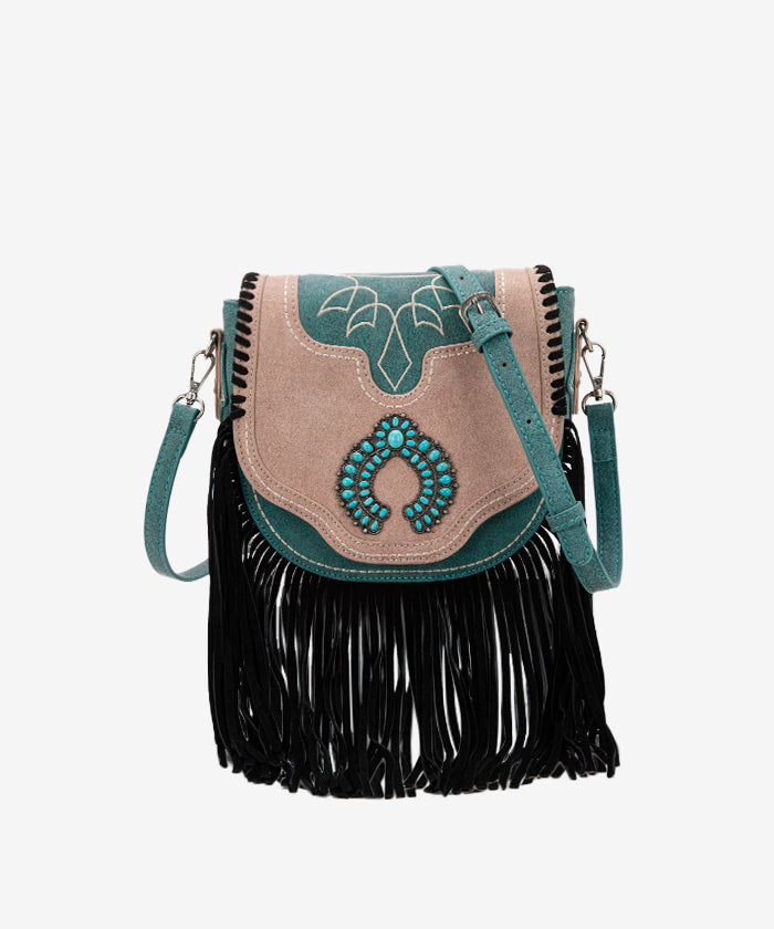 Montana West Fringe Concho Crossbody Purse for Women - Stylish Leather Shoulder Bag with Western Design | Perfect for Casual Outings, Concerts & Country Events