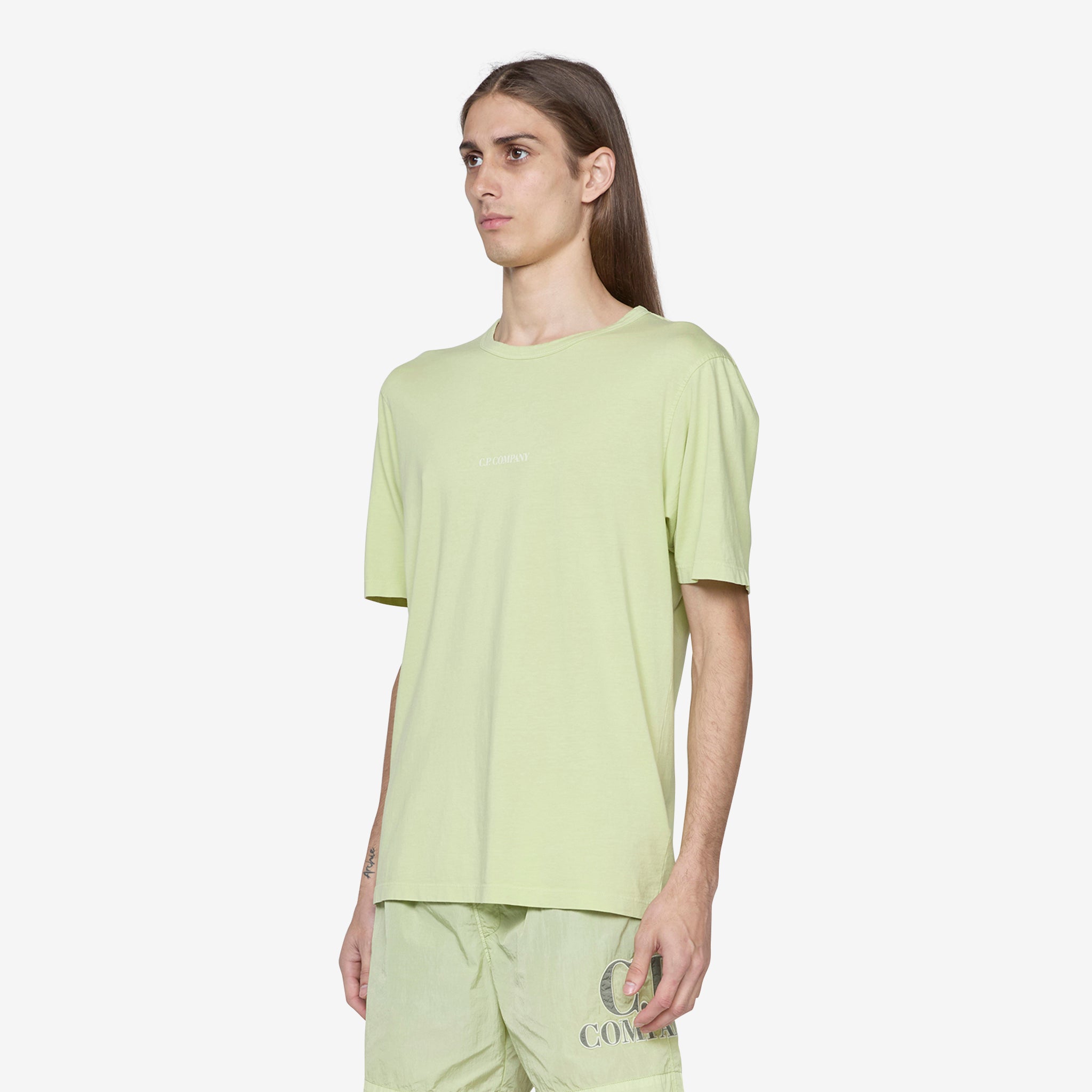 24/1 Jersey Resist Dyed Logo T-Shirt White Pearl - Comfortable Cotton Tee for Casual Wear, Street Style & Everyday Outfits