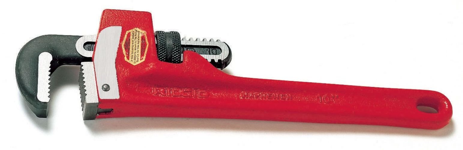 10-Inch Cast Iron Straight Pipe Wrench - Heavy Duty Plumbing Tool for Home Repairs & DIY Projects