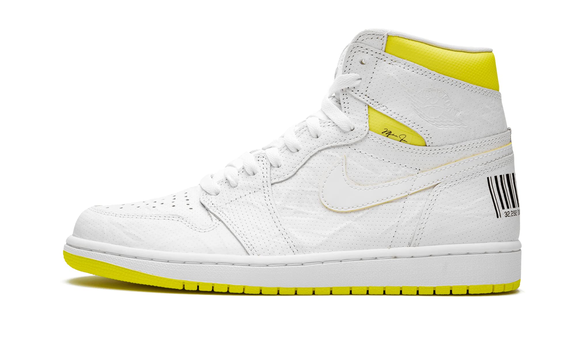 Jordan Air 1 Retro High OG White Yellow Men's Basketball Shoes - Classic Sneakers for Streetwear, Casual & Sports Fashion