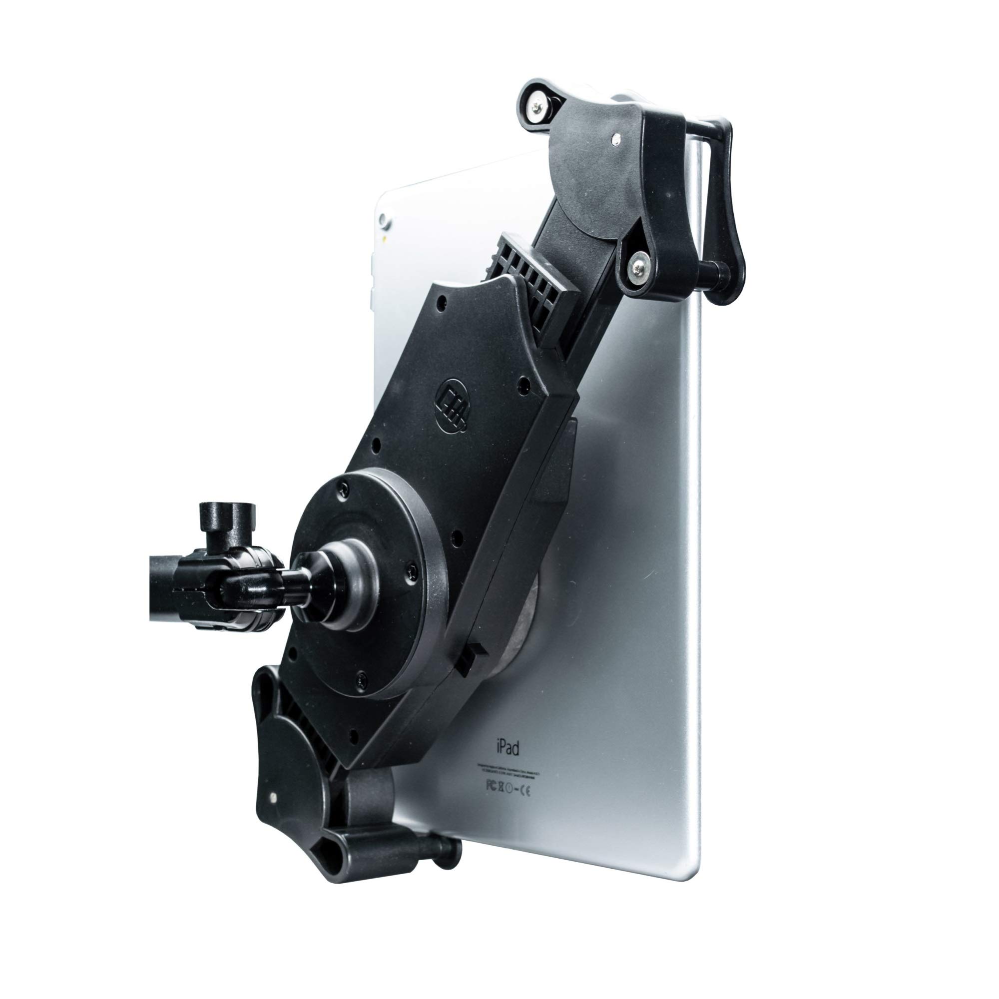 Universal Tablet Mount Holder for iPad 10.2-inch, Samsung Galaxy Tab, Fire HD & More - Adjustable Stand for Bed, Car, Desk - Black (Perfect for Reading, Watching Movies & Hands-Free Use)