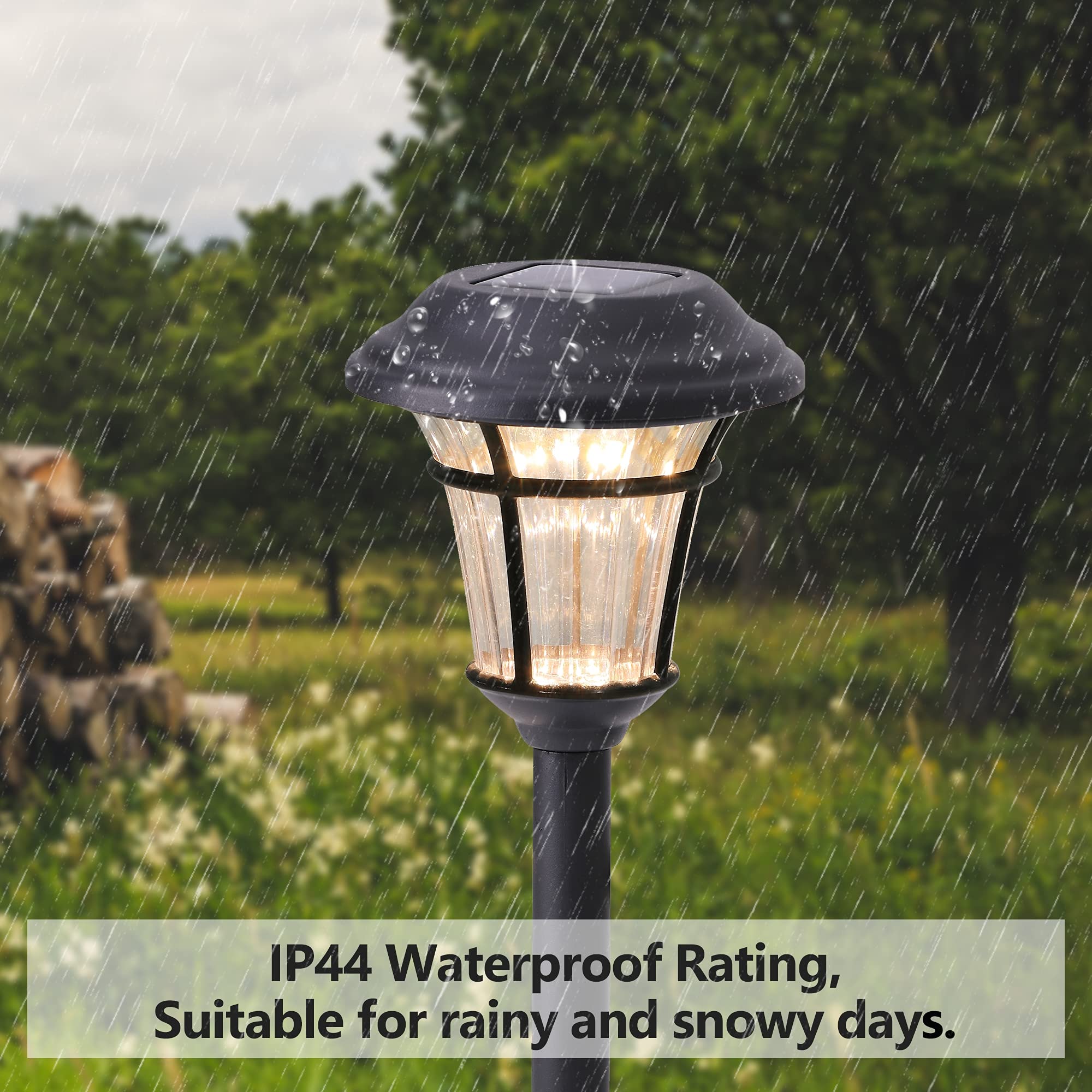 12 Pack Solar Pathway Lights Outdoor - Waterproof Solar Garden Lights for Patio, Yard, Driveway, Walkway | Dusk to Dawn Auto On/Off | Perfect for Landscape Lighting, Garden Decor, Backyard Illumination