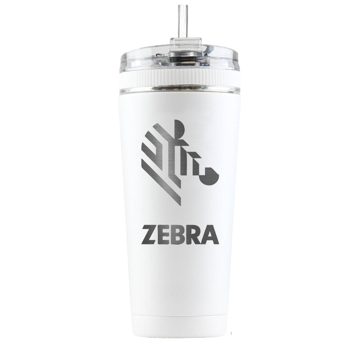 Zebra Technologies Custom 26oz Flexible Water Bottle - Durable & Leak-Proof for Gym, Hiking & Outdoor Activities