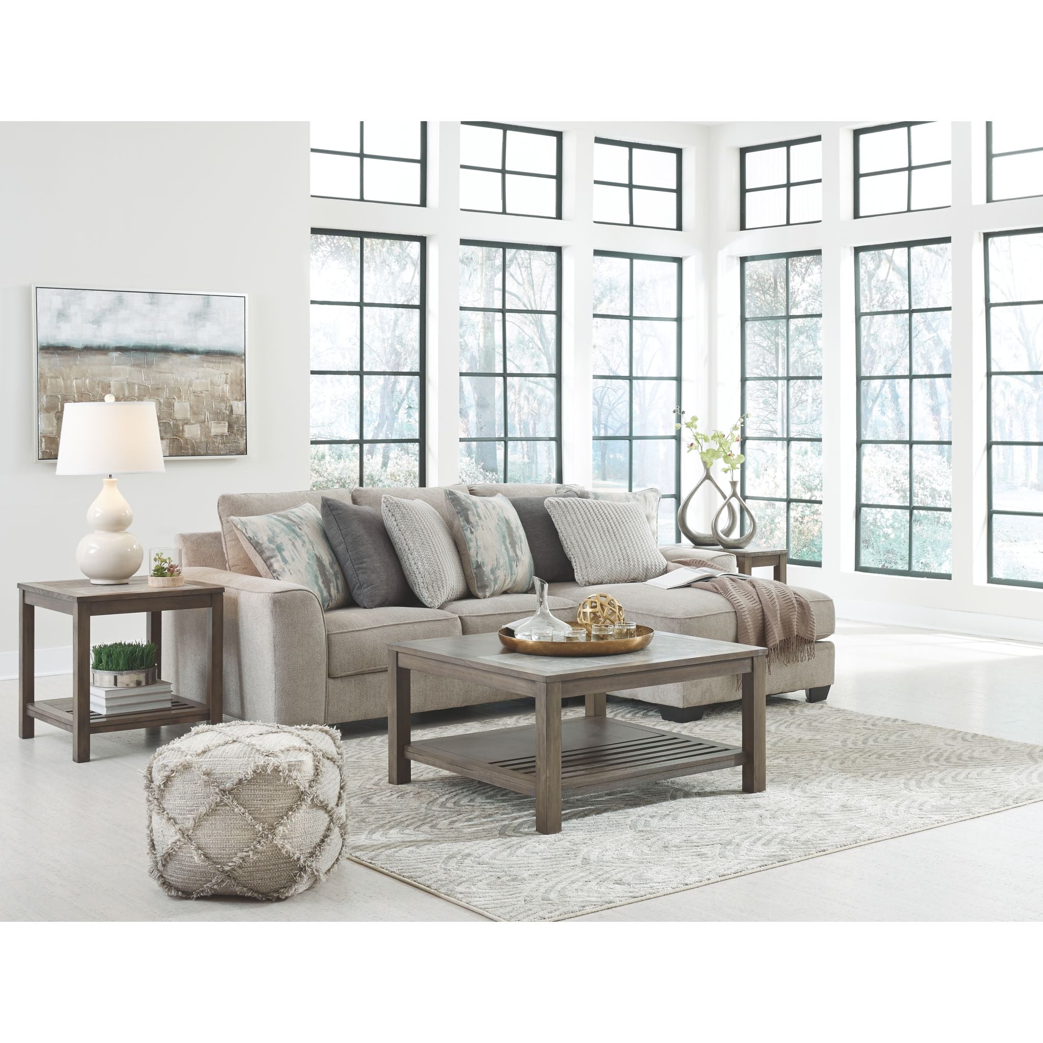 Ardsley 2-Piece Sofa Chaise Set - Modern Sectional Couch with Chaise Lounge for Living Room, Family Room & Small Spaces