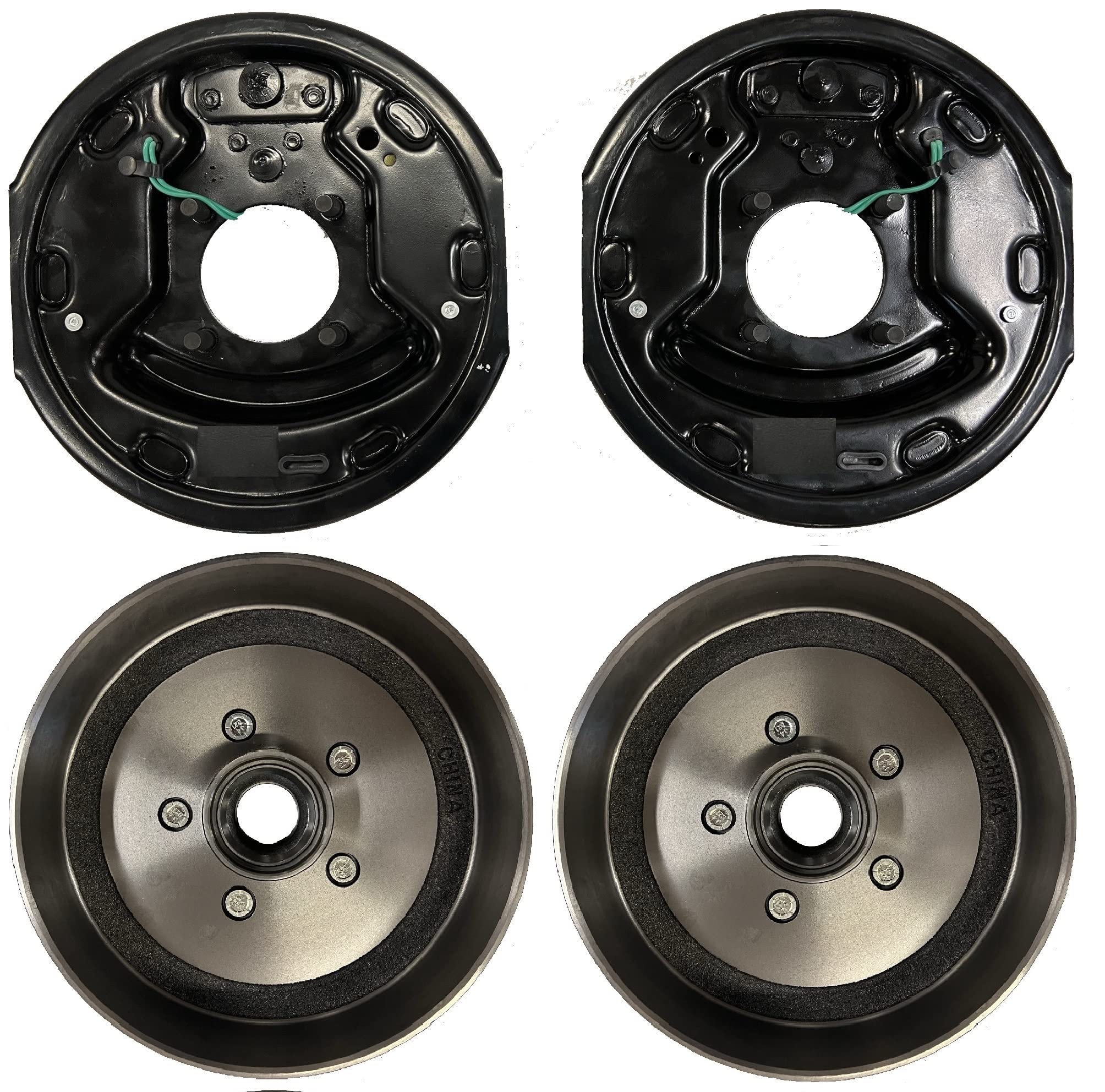 10 Inch Electric Trailer Brake Kit - 3500lb Axle Capacity, 5 on 4.5 Drum - Heavy Duty Replacement Brakes for Trailers, RVs & Boat Trailers - Perfect for Towing Safety & Smooth Stops