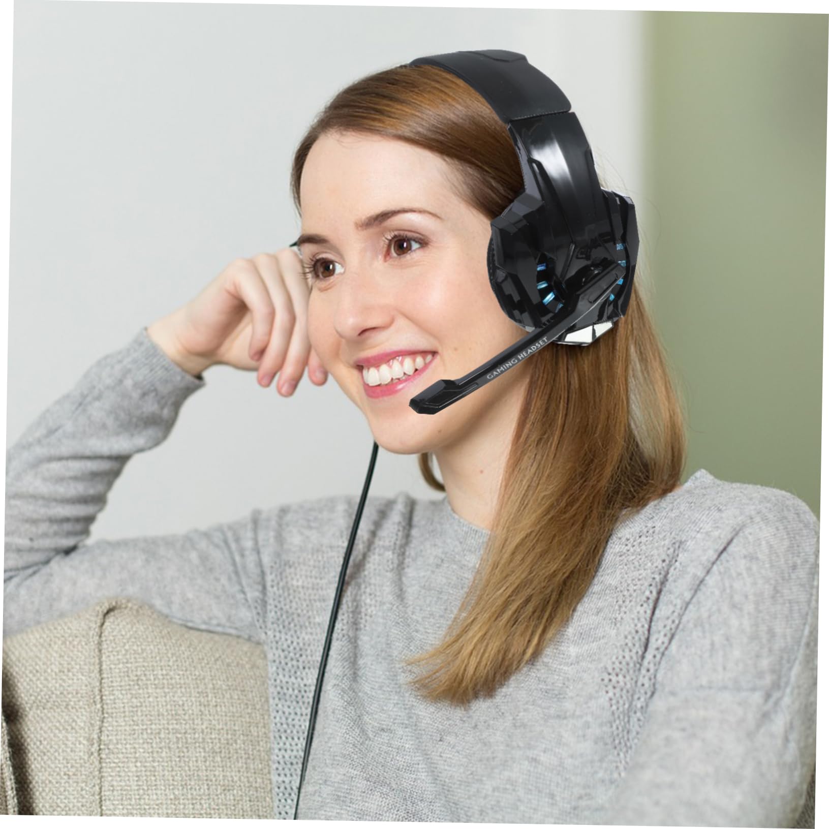 CHILDWEET I3000 Wired Gaming Headset with Microphone - Noise Isolating Over-Ear Headphones for PC, PS4, Xbox - Perfect for Esports, Online Classes & Remote Work