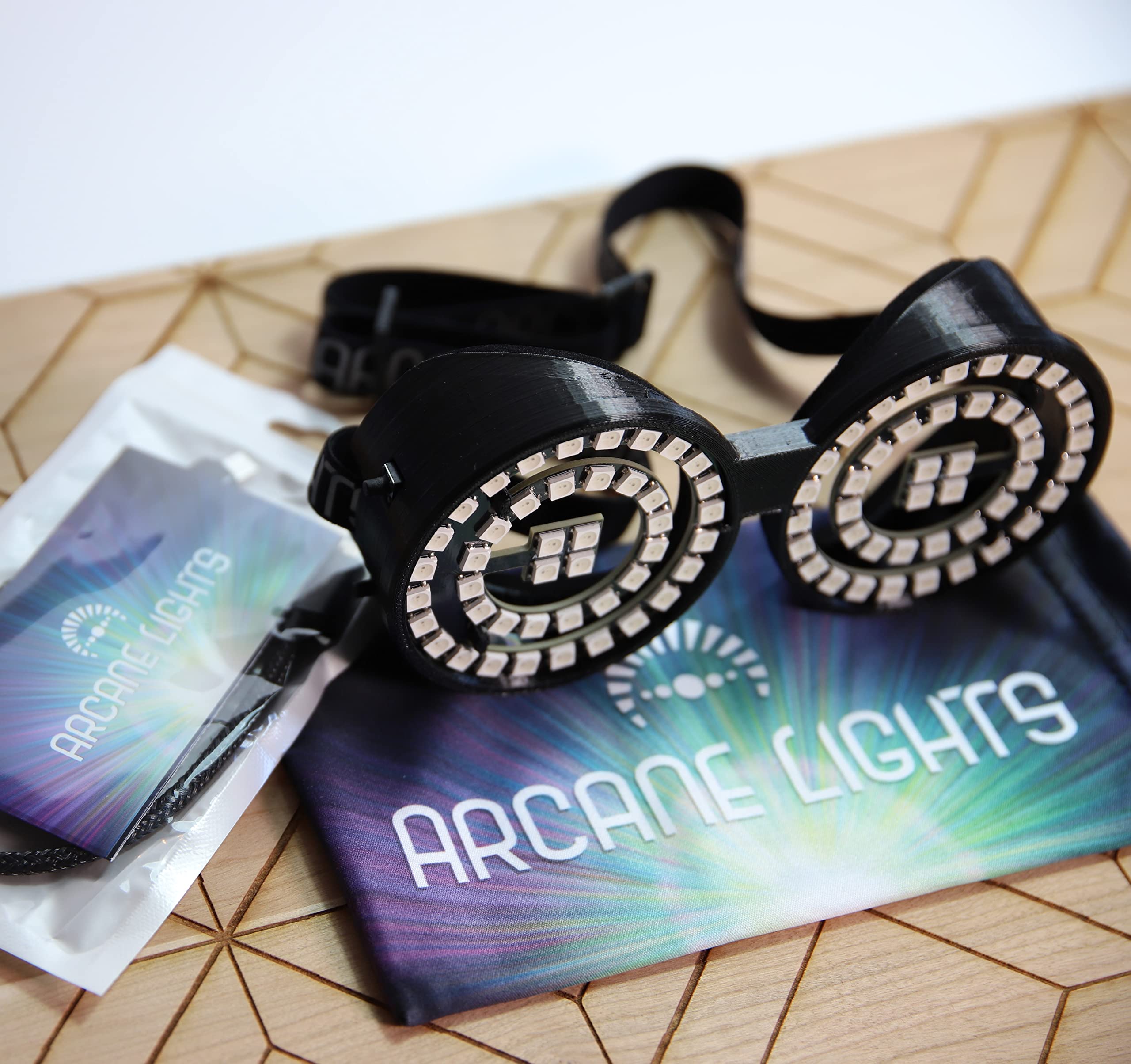 Rezz Style LED Goggles - Full Color Animated LED Glasses with 20+ Light Patterns & 30+ Colors - Perfect for Raves, EDM Festivals, Concerts, and Night Parties