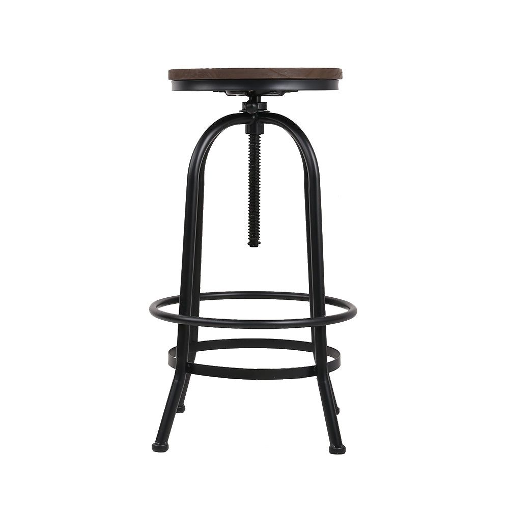 Artiss Adjustable Wood Bar Stools - Modern Kitchen & Dining Room Counter Height Chairs for Home & Bar Use