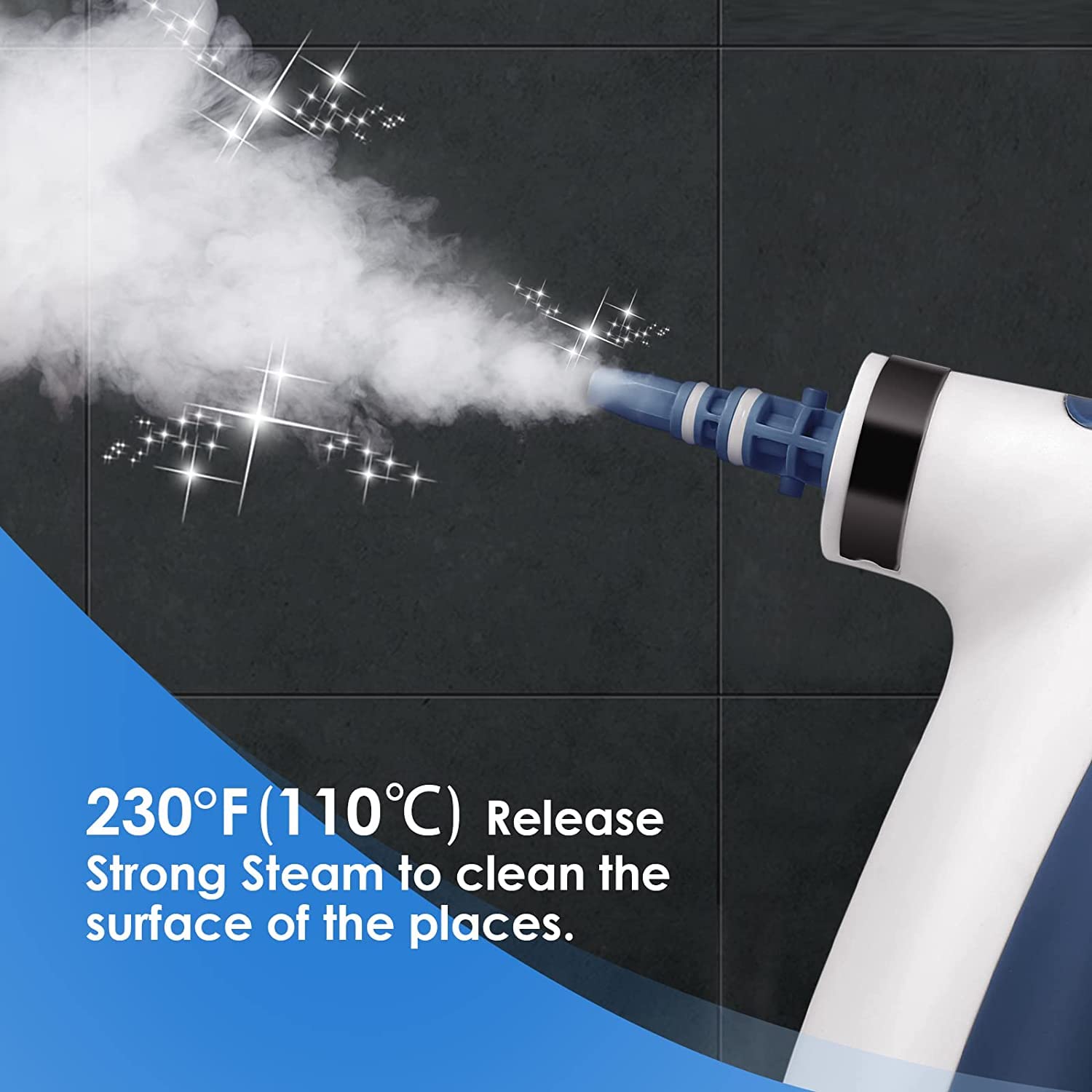 Portable Handheld Steam Cleaner for Multi-Surface Cleaning - 9-Piece Accessory Kit for Home, Kitchen, Bathroom, Car & Floors | Chemical-Free Pressurized Steamer for Upholstery & Tough Stains | Perfect for Deep Cleaning, Sanitizing & Detailing