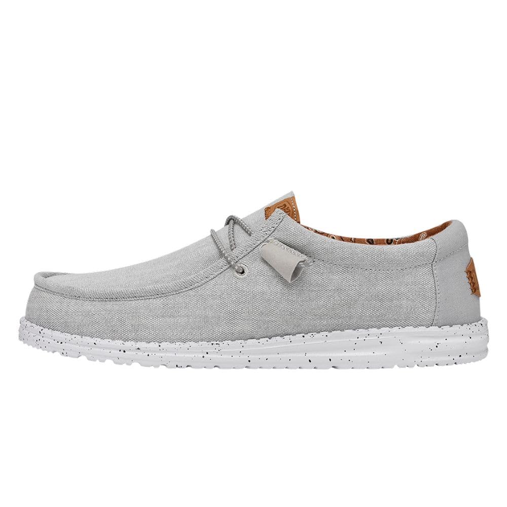 Hey Dude Men's Wally Canvas Loafers - Comfortable Lightweight Slip-On Shoes for Men | Perfect for Casual Wear, Travel & Everyday Comfort