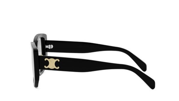 Celine TRIOMPHE CL50146F 001 Shiny Black Butterfly Women's Eyeglasses - Fashionable Designer Glasses for Women, Perfect for Work, Reading & Everyday Style