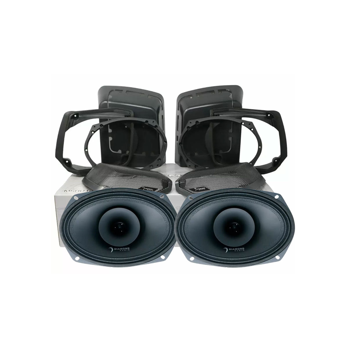 1998-2013 Harley Davidson® Cut In Lid Kit with MP694 Speakers (4Ω) - Premium Audio Upgrade for Touring Bikes - Perfect for Long Rides & Road Trips