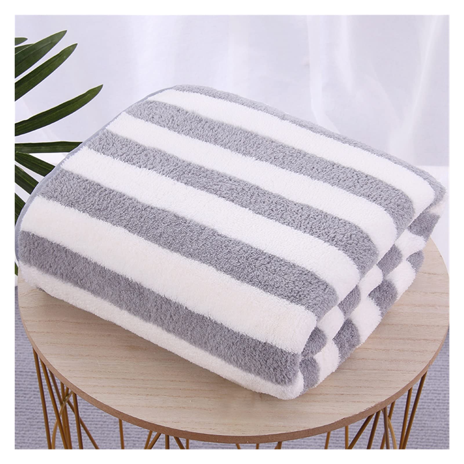Premium Turkish Cotton Bath Towel Set - Ultra Soft, Quick Drying & Absorbent - White & Gray Bathroom Towel for Women - Perfect for Spa, Pool, Beach & Gym Use (1 Piece)
