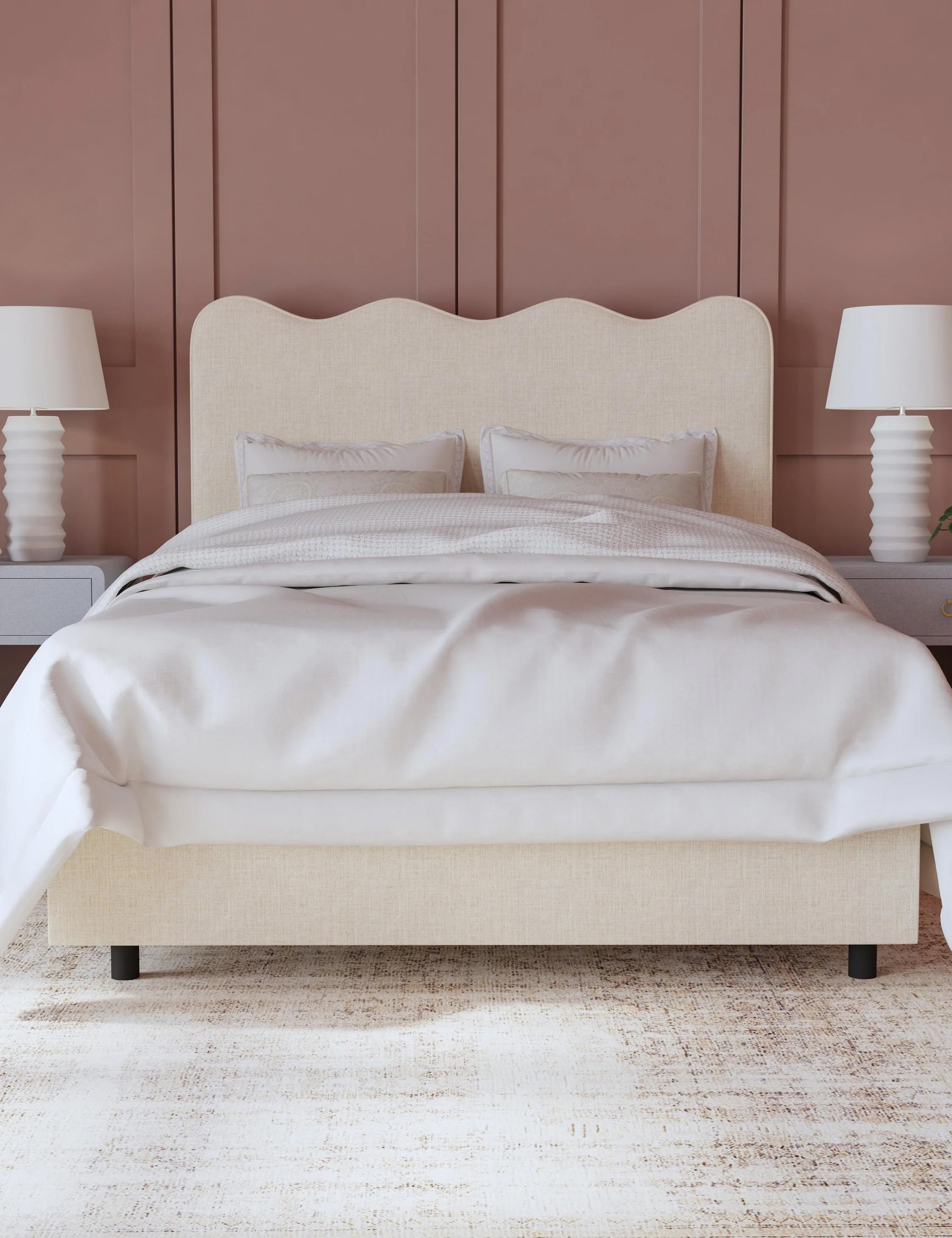 Modern Clementine Platform Bed Frame - Queen Size, Wooden Slat Support, Sturdy & Minimalist Design - Perfect for Bedrooms, Guest Rooms & Small Spaces