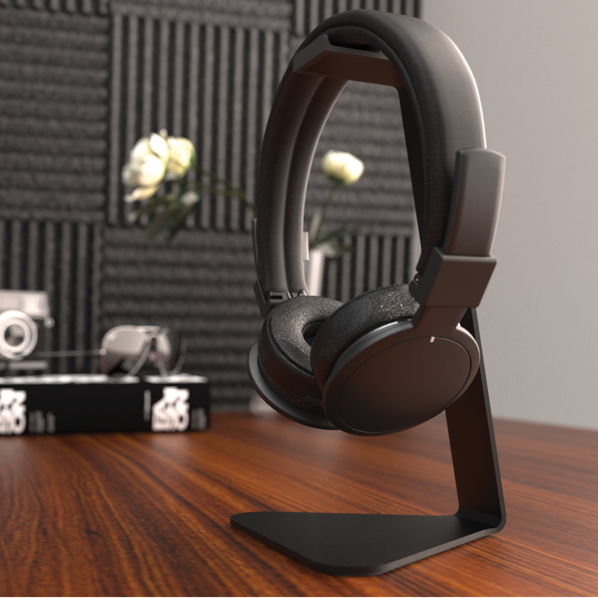 Premium Kanto H1 Headphone Stand - Durable Aluminum Holder for Gaming & Studio Headphones - Perfect for Home Office, Gaming Setup & Workspace Organization