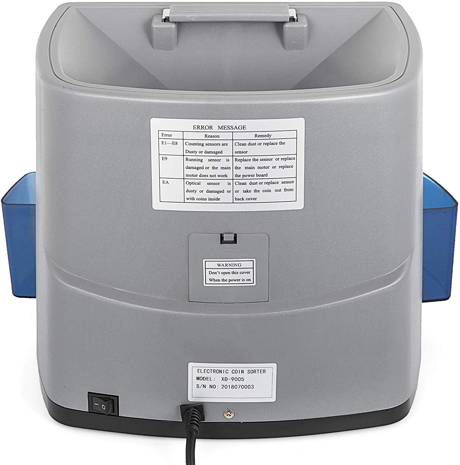 EX ELECTRONIX EXPRESS Electronic USD Coin Sorter and Counter with LCD Display - High-Speed 270 Coins/Min Sorting for Wrappers & Bins, Includes Coin Wrapper Tubes | Perfect for Banks, Retail Stores, and Home Coin Organizing