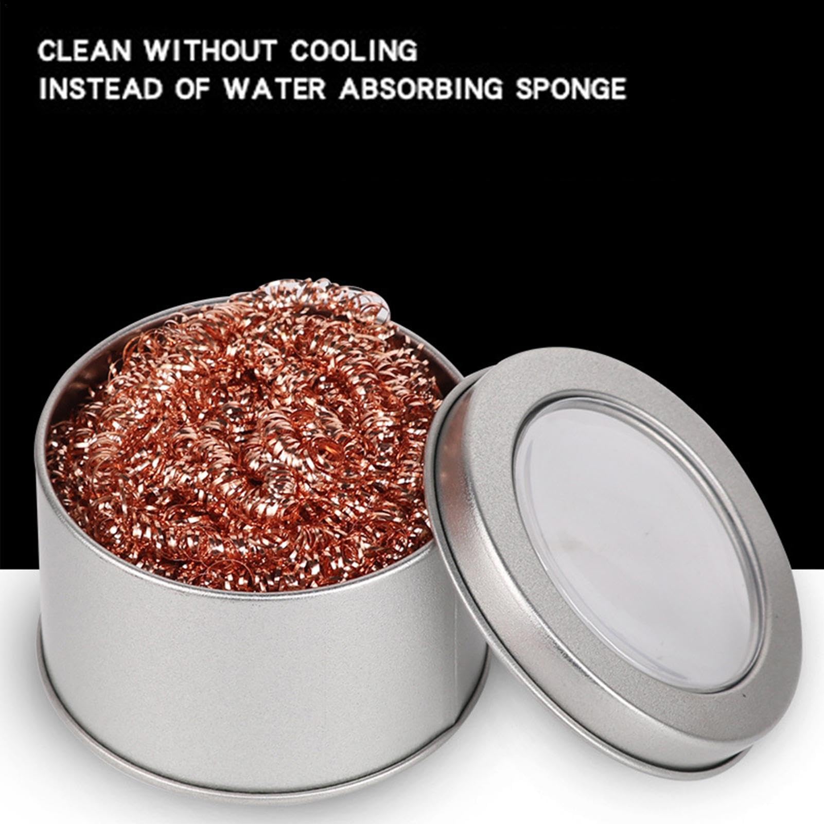 High-Quality Soldering Iron Tip Cleaner Kit - Copper Wire Detinning Net, Stainless Steel & Brass Solder Tip Cleaning Balls | Effective Tin Removal & Maintenance Tool for Electronics Repair, DIY Projects, and Soldering Workstations