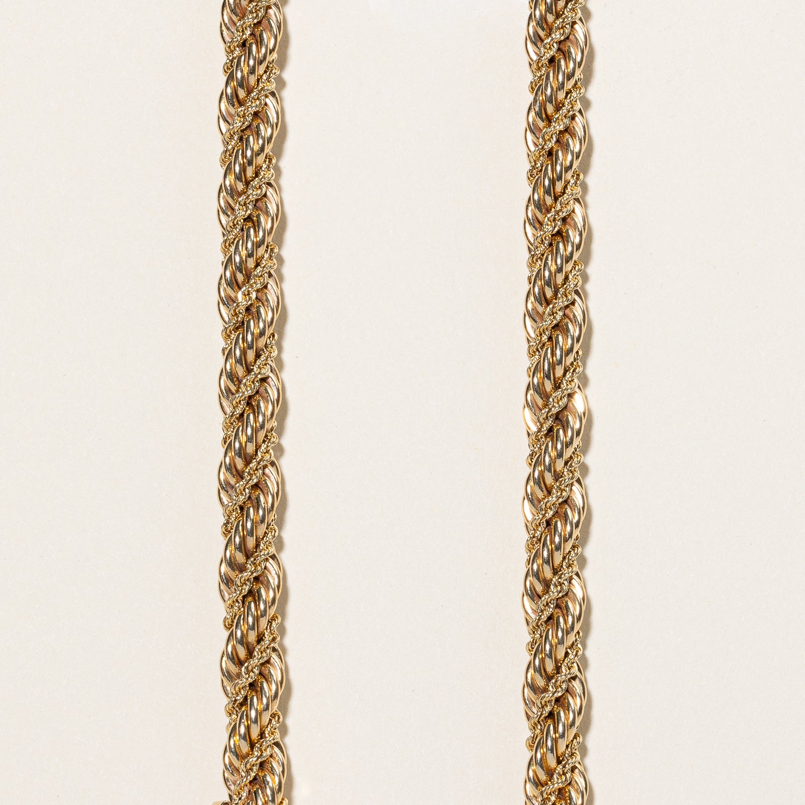 Vintage Tiffany & Co. 14k Gold Twisted Rope Necklace & Bracelet Set - 16