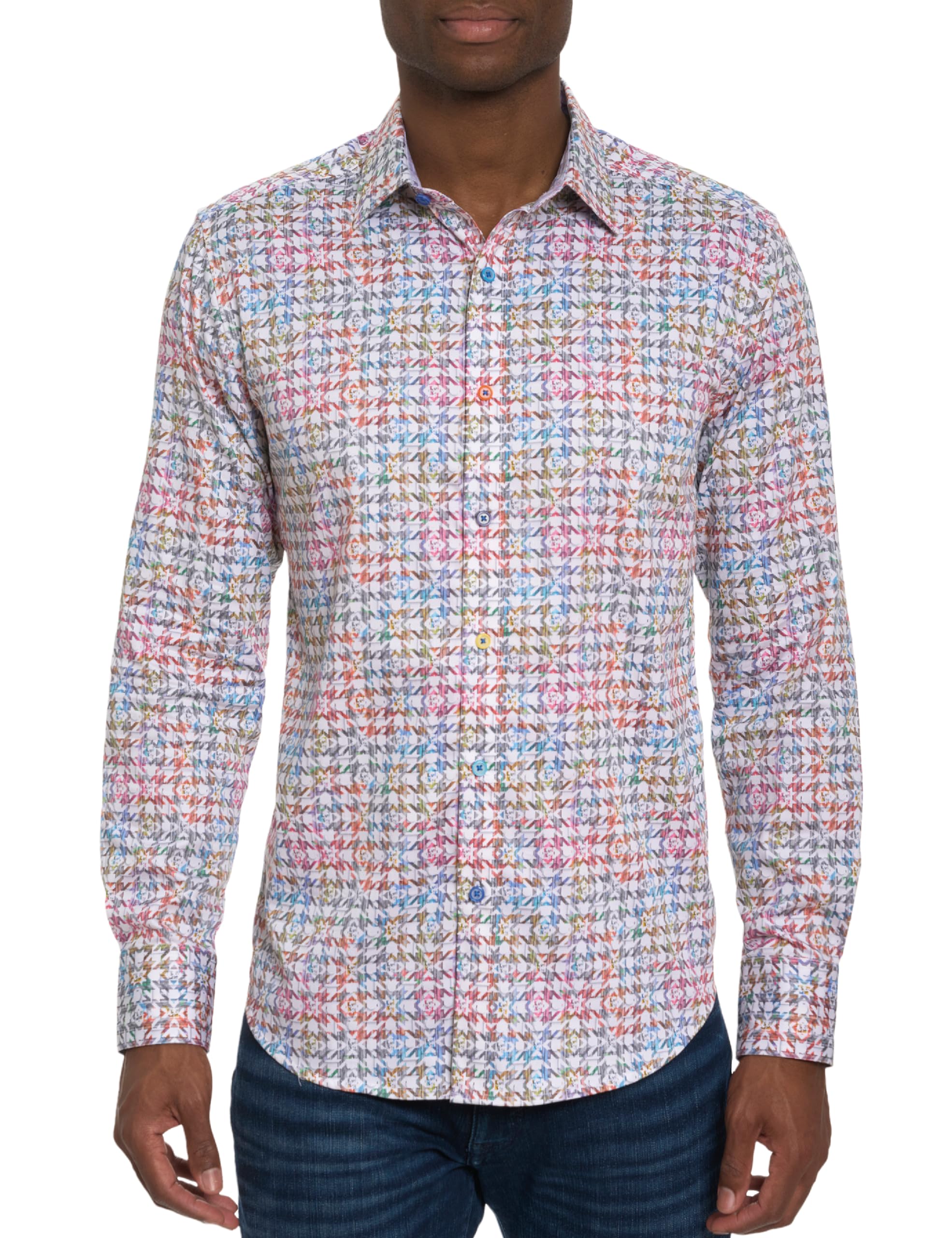 Robert Graham Men's Seven Hills Long-Sleeve Button-Down Casual Dress Shirt - Perfect for Office, Business Meetings & Smart Casual Outfits