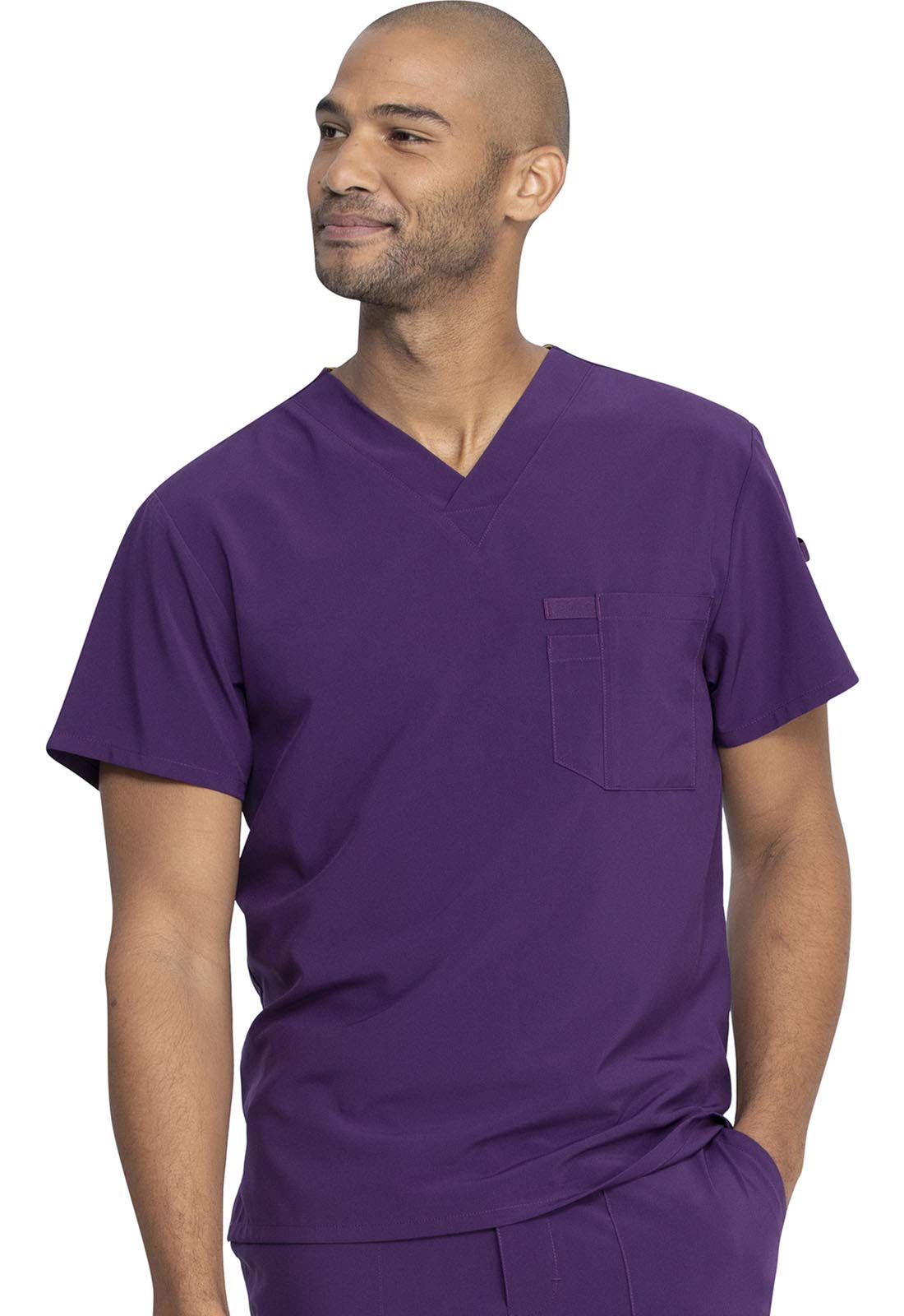 Dickies EDS Essentials Men's Scrubs Top - V-Neck Tuckable Work Shirt DK635 - Comfortable Medical Uniform for Nurses, Doctors & Healthcare Professionals