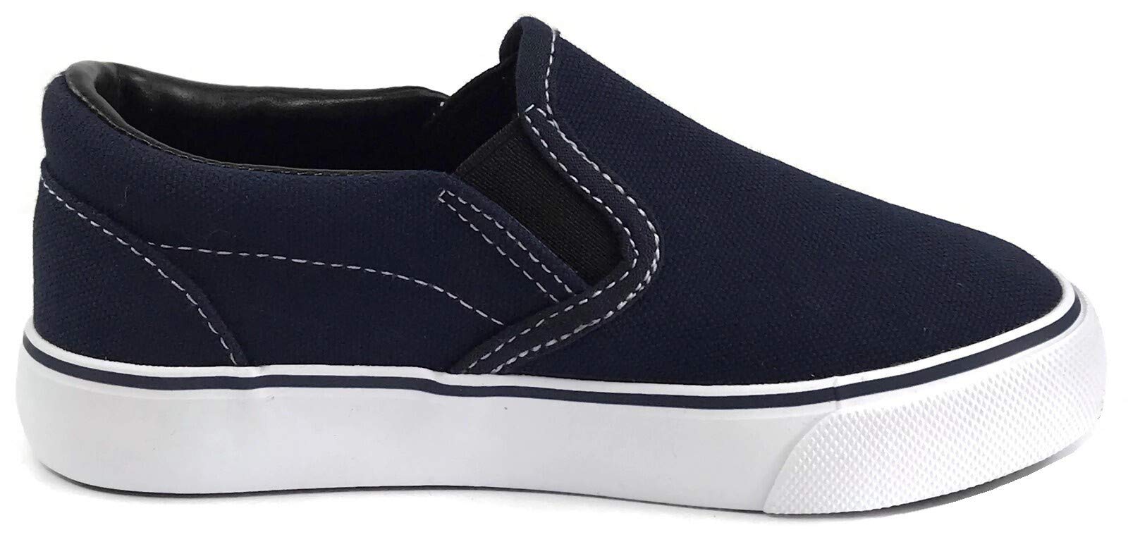 Kids Classic Slip-On Canvas Sneakers - Breathable Comfortable Casual Shoes for Boys & Girls - Perfect for School, Playground & Everyday Wear