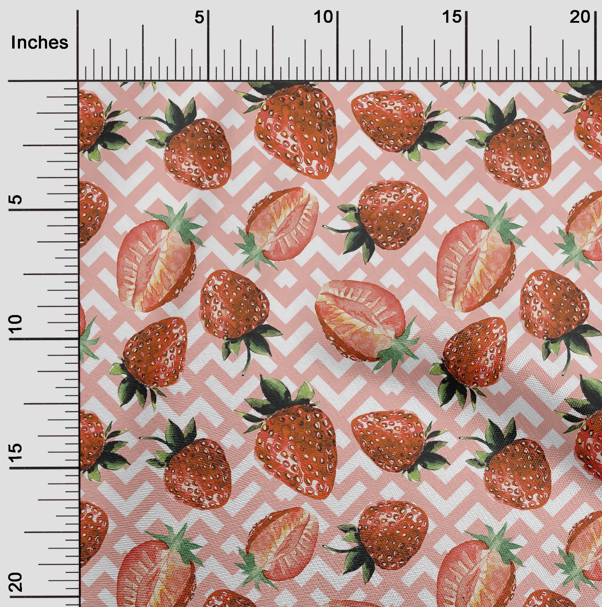 oneOone Rayon Orange Fruit Print Fabric by The Yard - 56 Inch Wide for DIY Clothing, Dresses, Skirts & Home Decor Sewing Projects