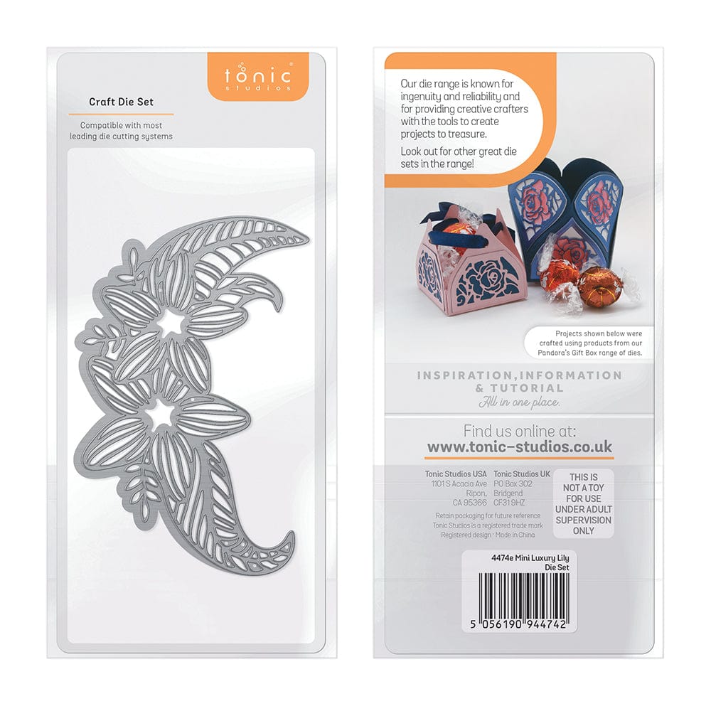Tonic Studios Mini Luxury Lily Die Set 4474E - Floral Crafting Dies for Scrapbooking, Card Making & DIY Projects