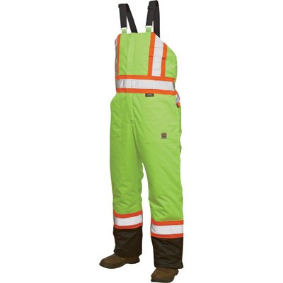 Men's High Visibility Insulated Safety Overalls - Flame Resistant, XL Size for Construction & Winter Workwear