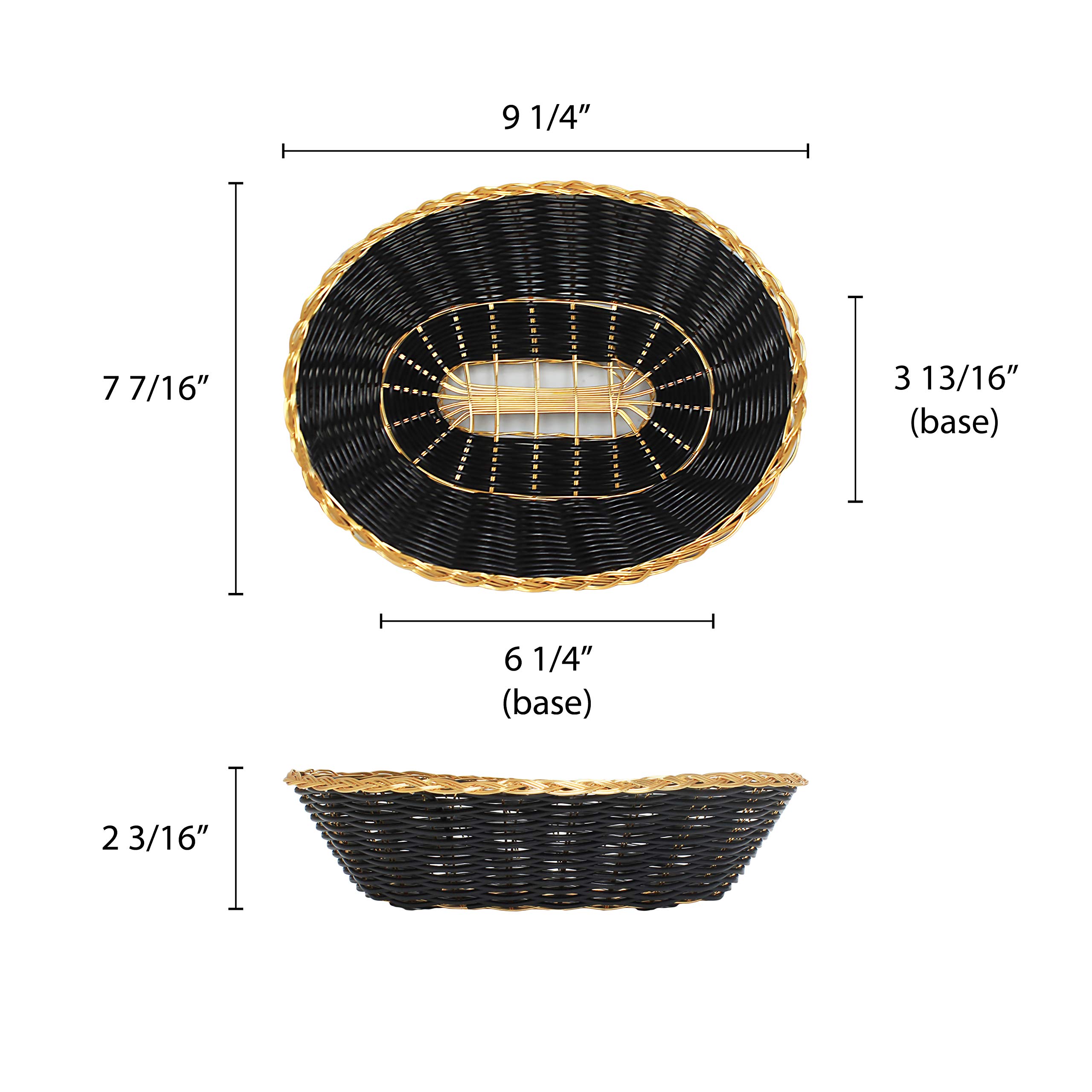 Premium Oval Gold Plastic Bread Storage Container - 9.25