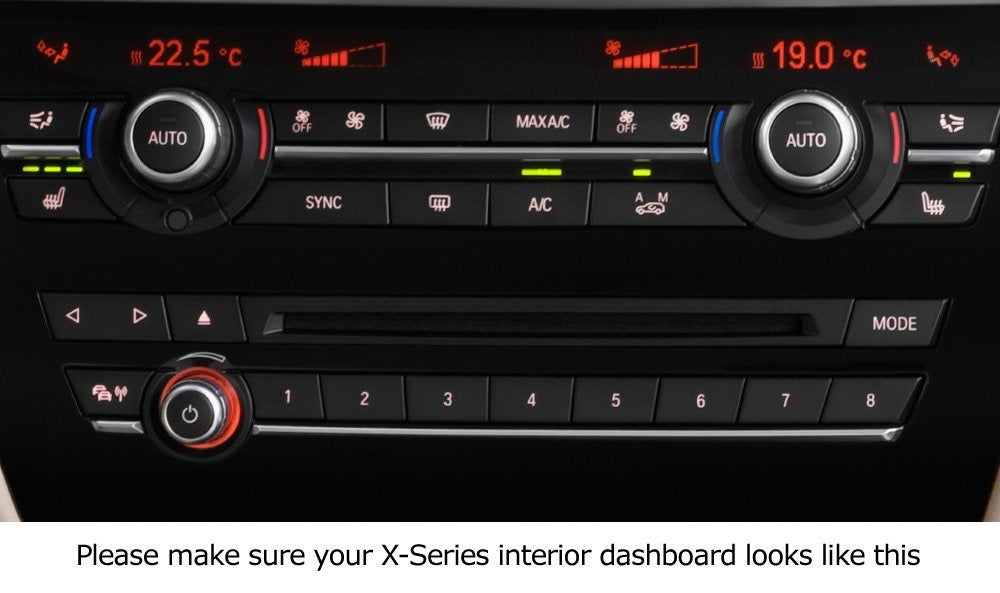 3-Piece Red AC Climate Control & Radio Volume Knob Ring Covers for BMW 5 6 7 Series - Interior Car Accessories Upgrade for Enhanced Grip & Style